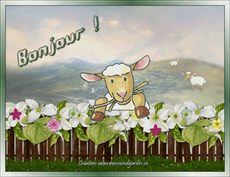 Carte anim�e Bonne journ�e / Bonjour