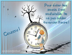 Carte Changement d'heure Printemps 2