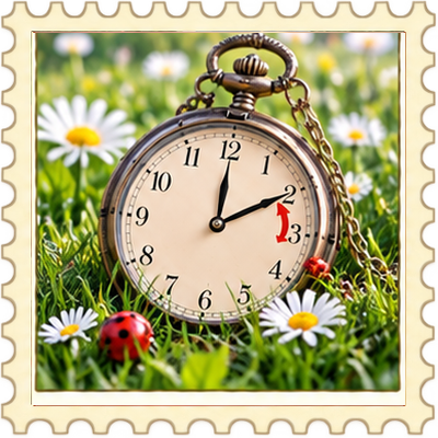 Timbre Changement d'heure - Printemps 5
