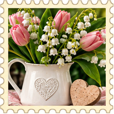 Timbre F�te des m�res 4