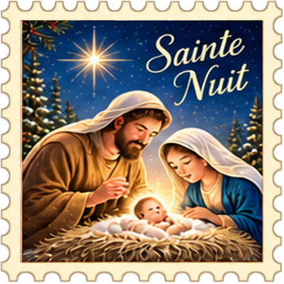 Timbre No�l religieux 1