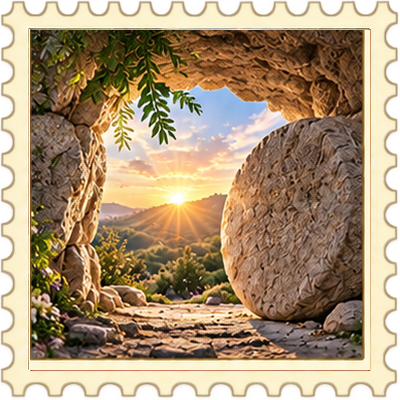 Timbre P�ques religieuse 4