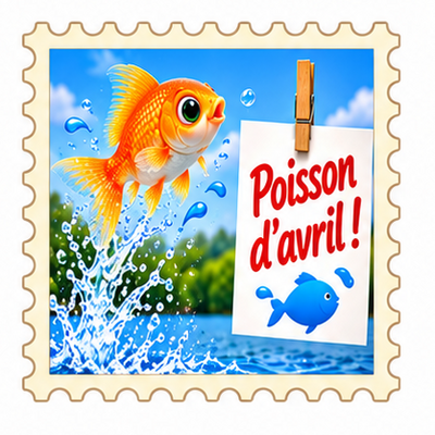 Timbre Poisson d'avril 6